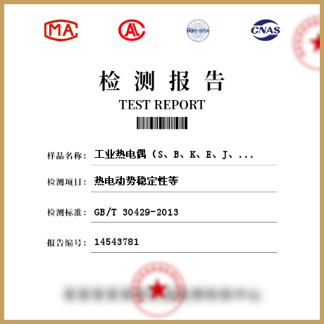 工業(yè)熱電偶（S、B、K、E、J、N、T型）檢測